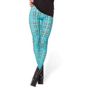 Black Milk Tartan Turquoise Toasties Fleece Lined